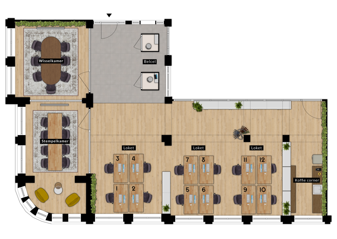 Plattegrond Het Werkloket in Het Nutshuis in Den Haag